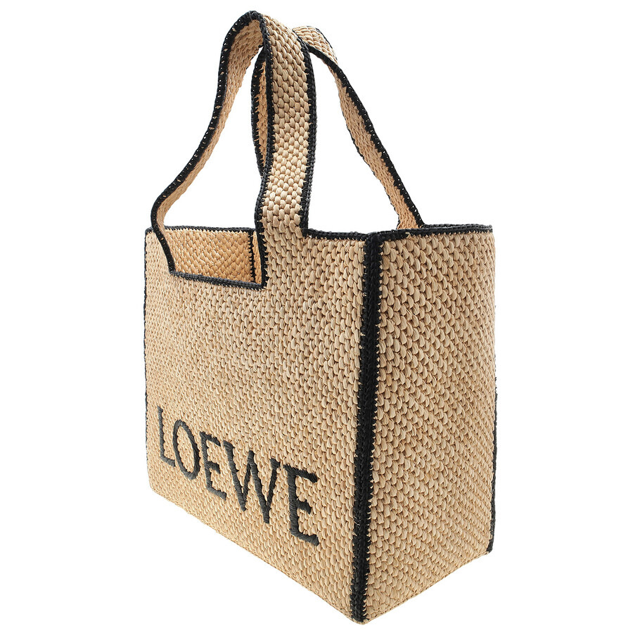 Loewe Natural Raffia Large Font Tote Bag - 3
