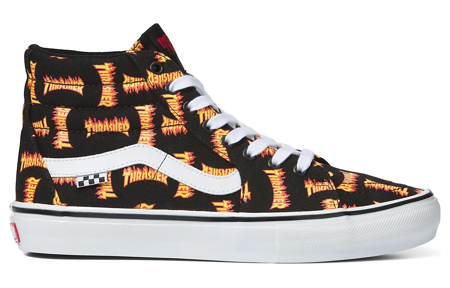 Thrasher x Vans Sk8-hi 'Black Yellow' VN0A5FCCBML - 2