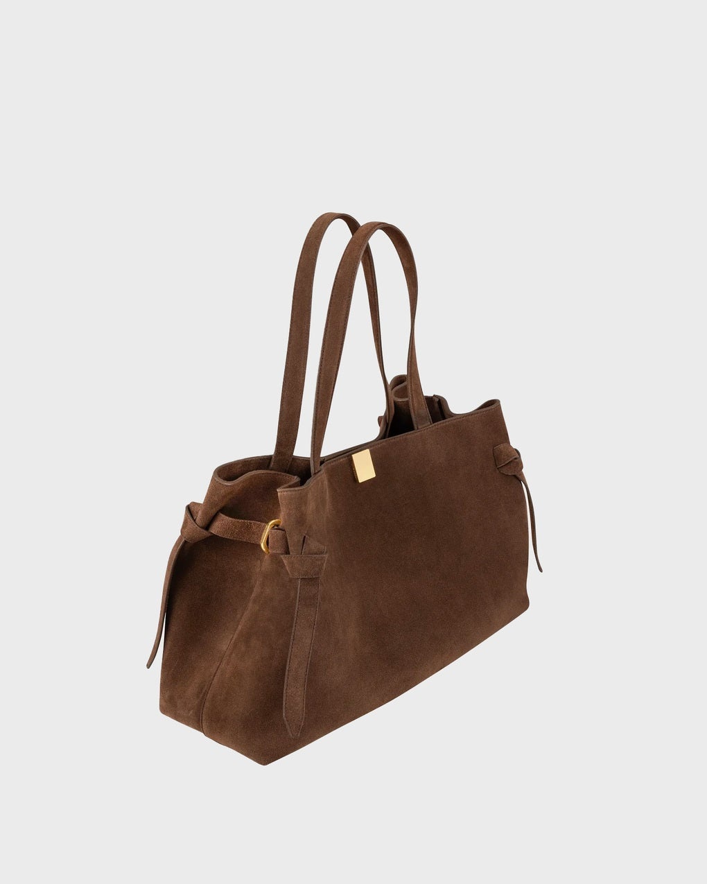 Gyoza Tote Suede Bag  Chocolate ONESIZE - 3