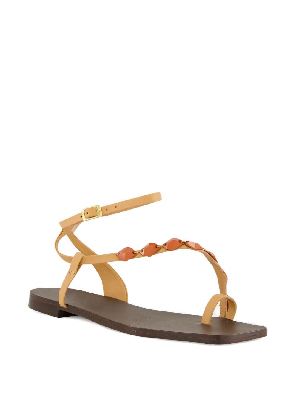 Dazzling leather crest sandals - 2