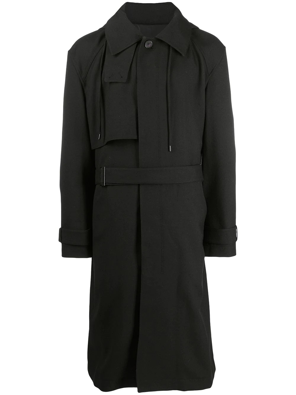 single-breasted midi coat - 1