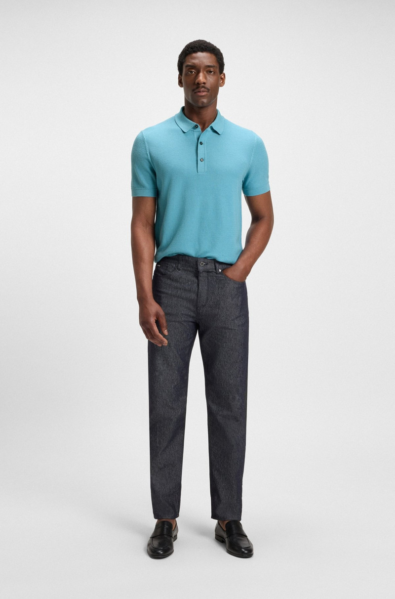 BOSS REGULAR-FIT KNIT POLO BLENDED WITH COTTON outlook