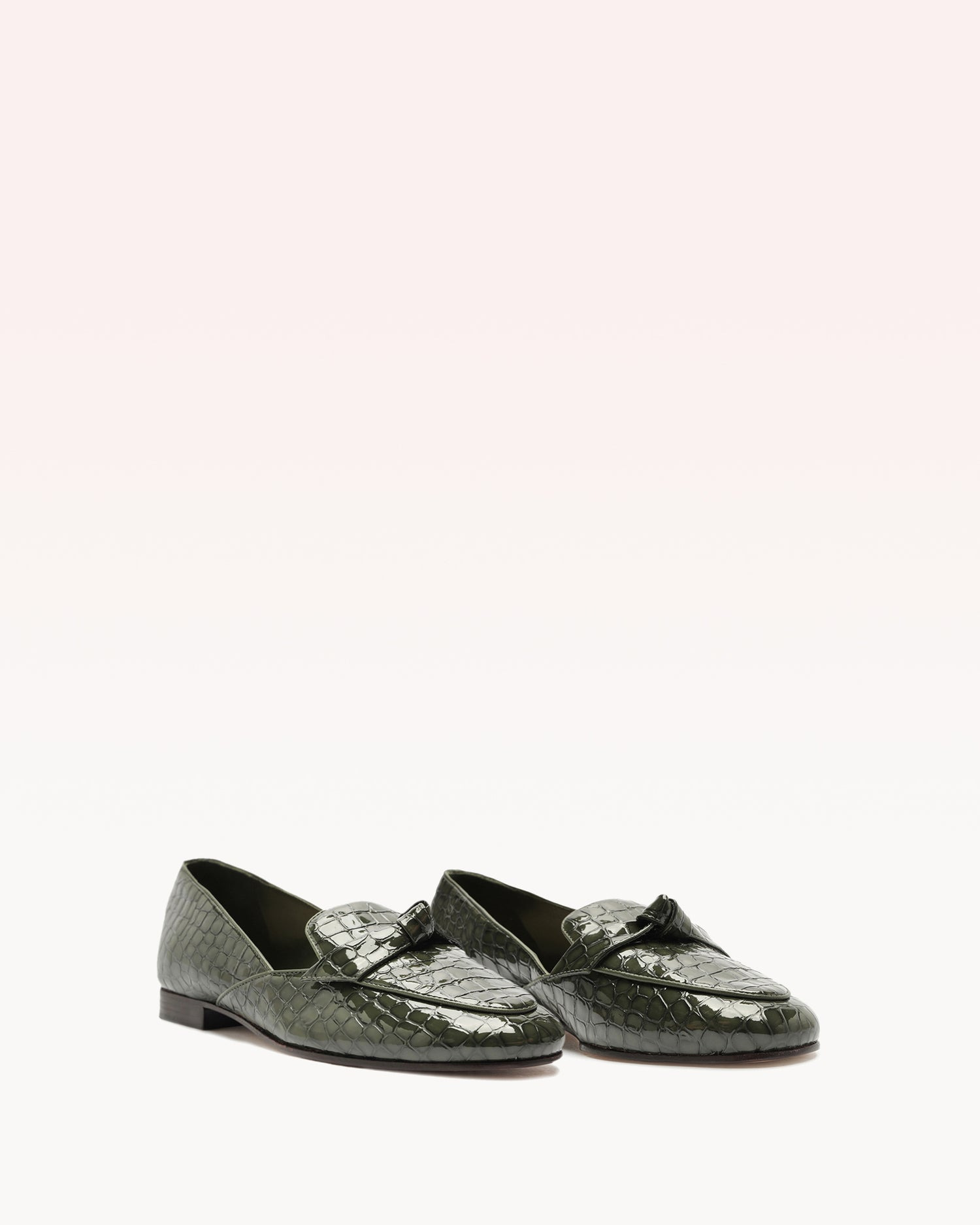 CLARITA BELGIAN CROCCO LOAFER SAGE LEAF - 2