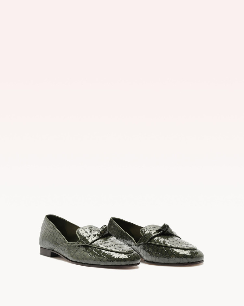 ALEXANDRE BIRMAN CLARITA BELGIAN CROCCO LOAFER SAGE LEAF outlook