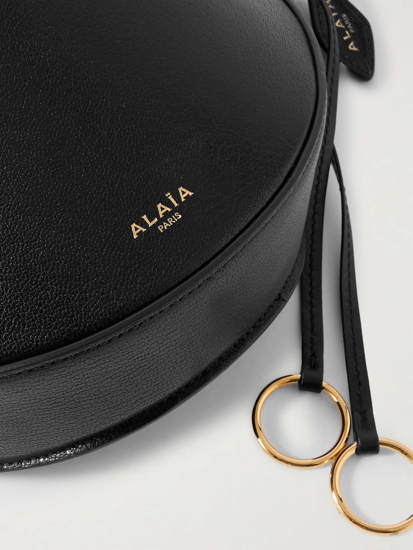 Textured-leather shoulder bag Black - 4