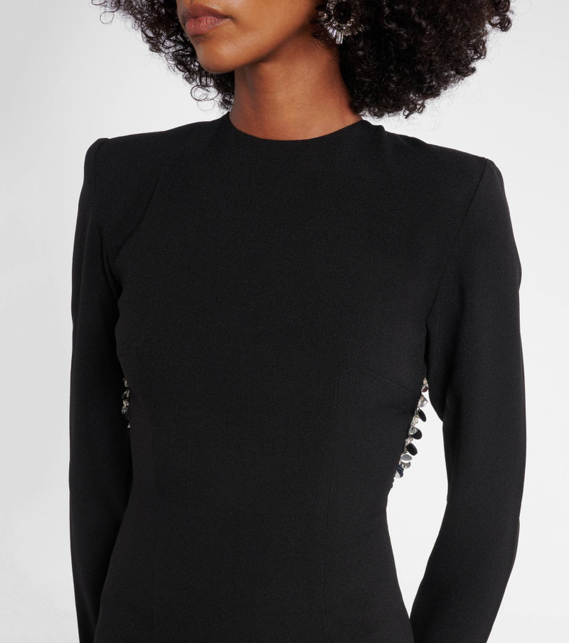 Sequined open-back crêpe maxi dress 4