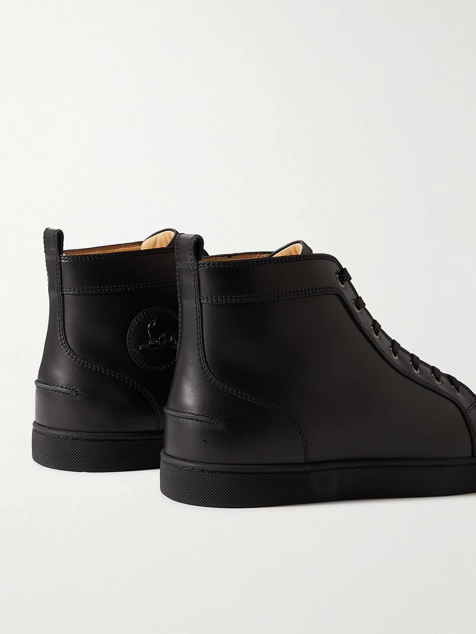Louis Leather High-Top Sneakers Black - 5