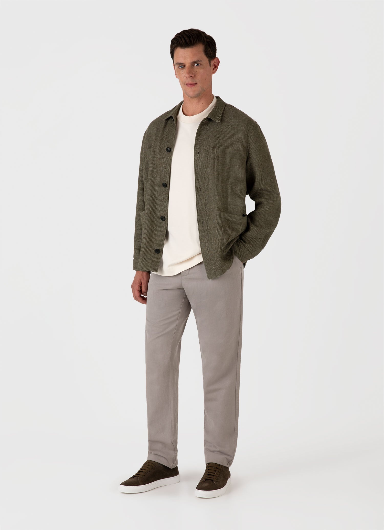 Cotton Linen Twill Twin Pocket Jacket - 3