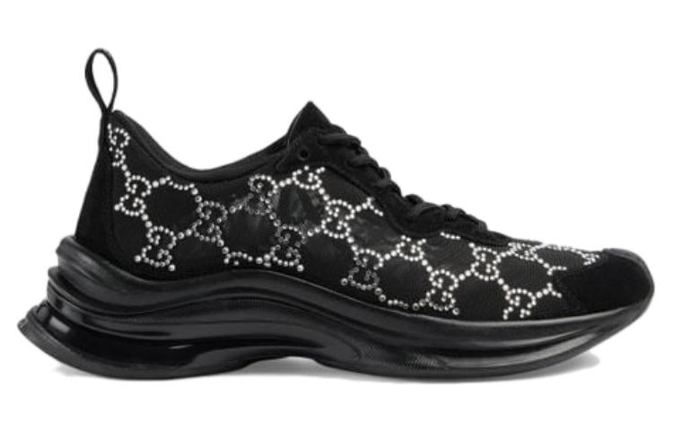 (WMNS) Gucci Run GG Crystal Sneaker 'Black' 758088-FACG4-1099 - 2