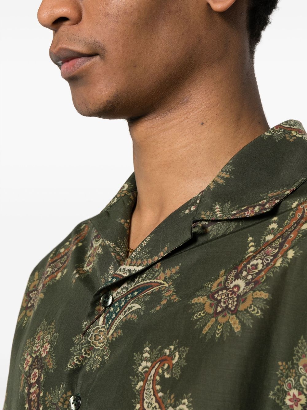 Paisley-print button-up shirt - 5