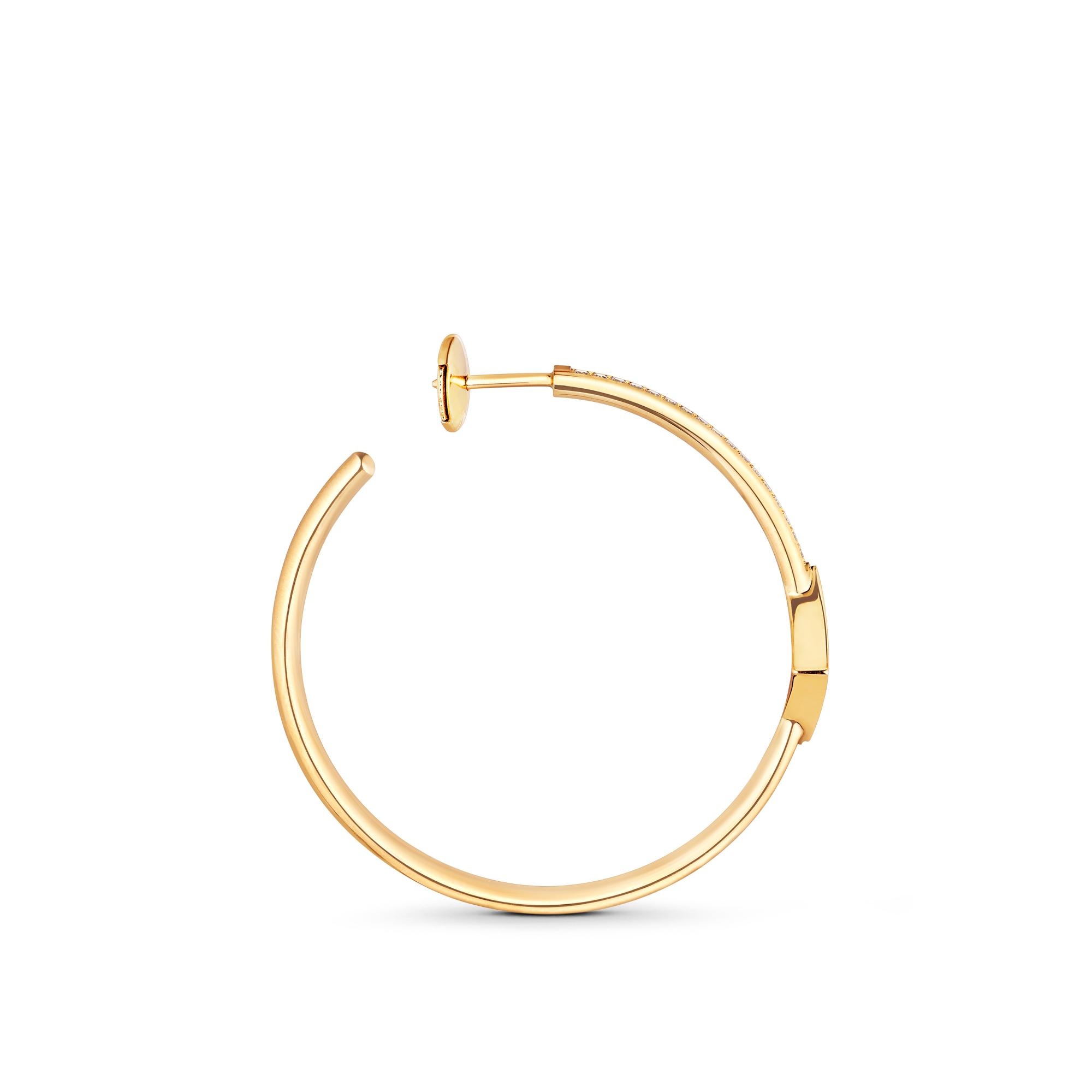 Idylle Blossom Hoops, Yellow Gold And Diamonds - 4