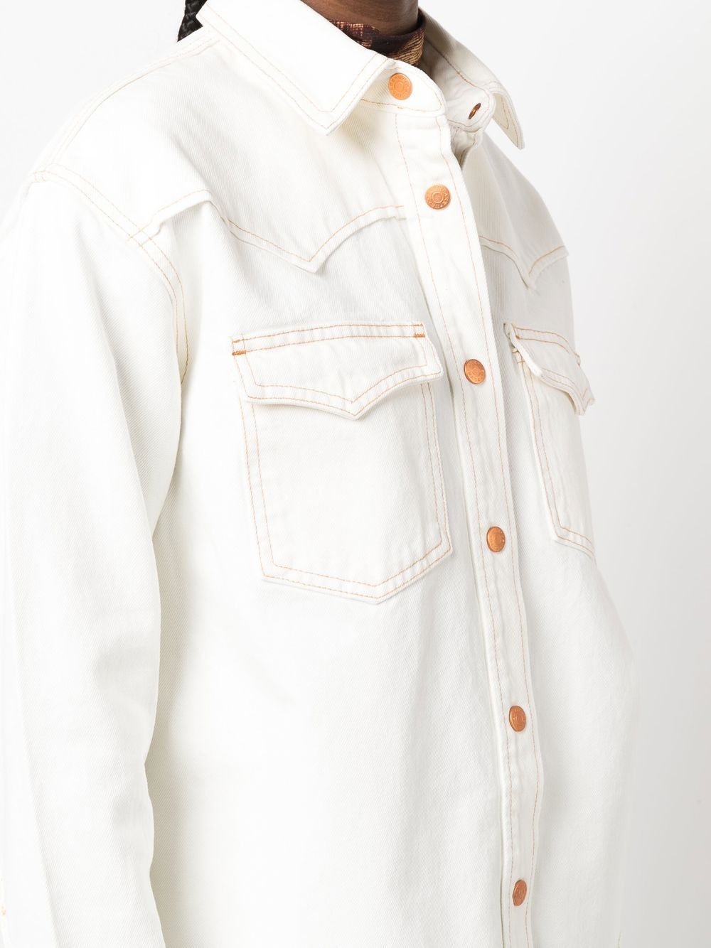 button-down denim jacket - 4