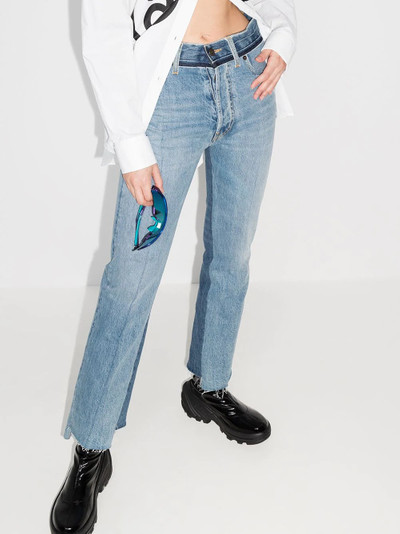 Maison Margiela two tone straight leg jeans outlook