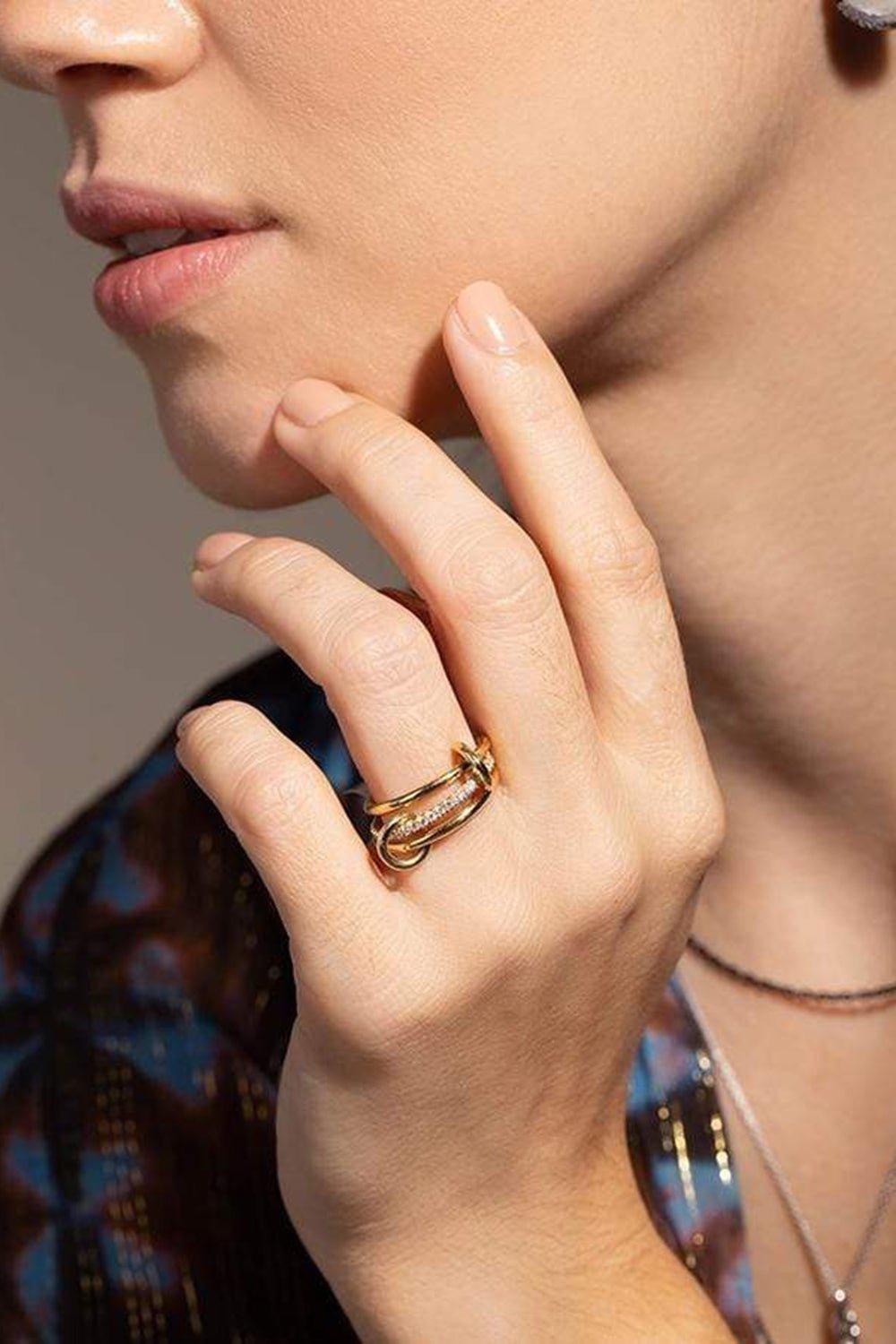 Sonny YG Diamond 3 Link Ring - 2