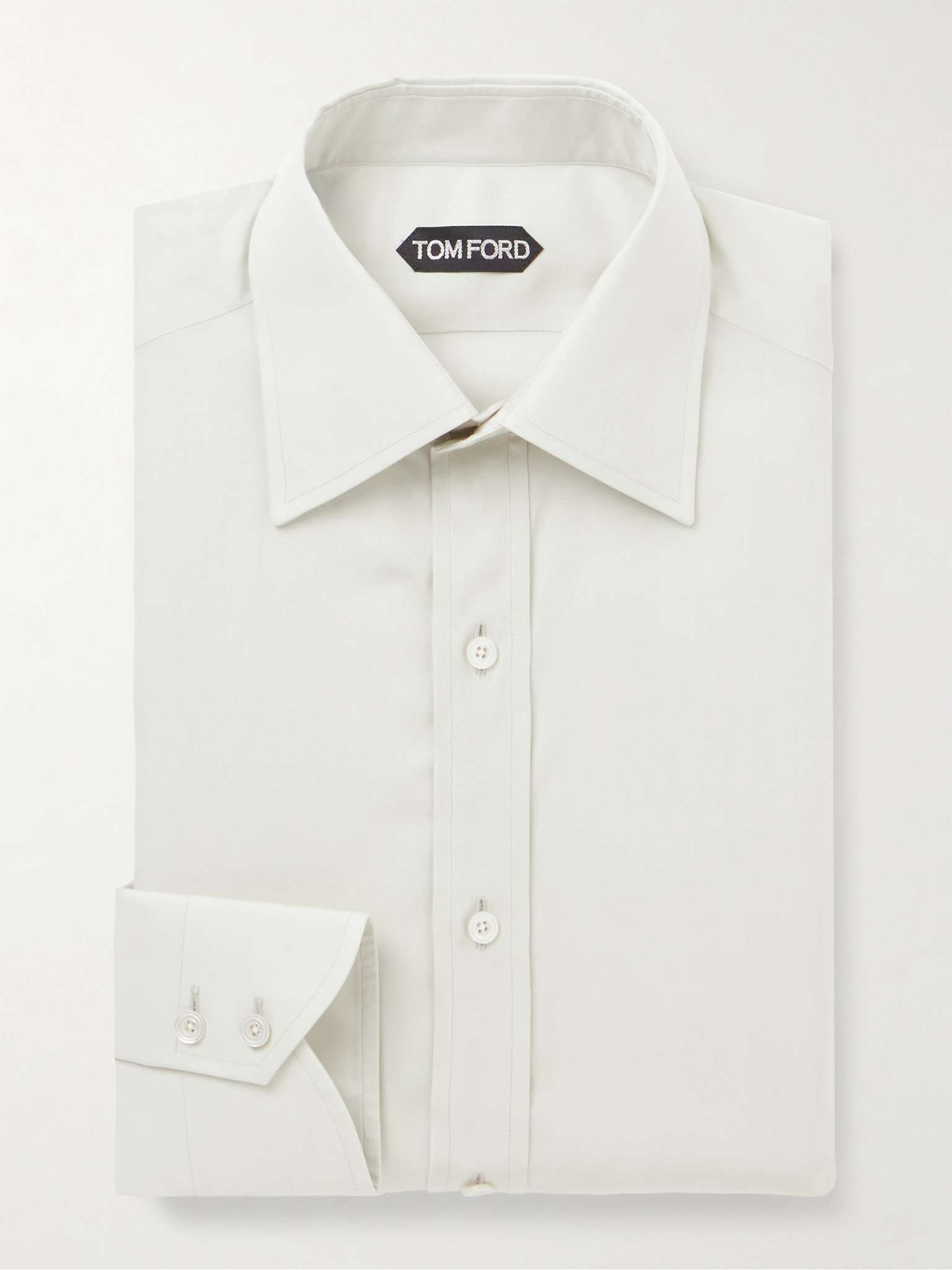Cutaway-Collar Lyocell-Blend Poplin Shirt - 2