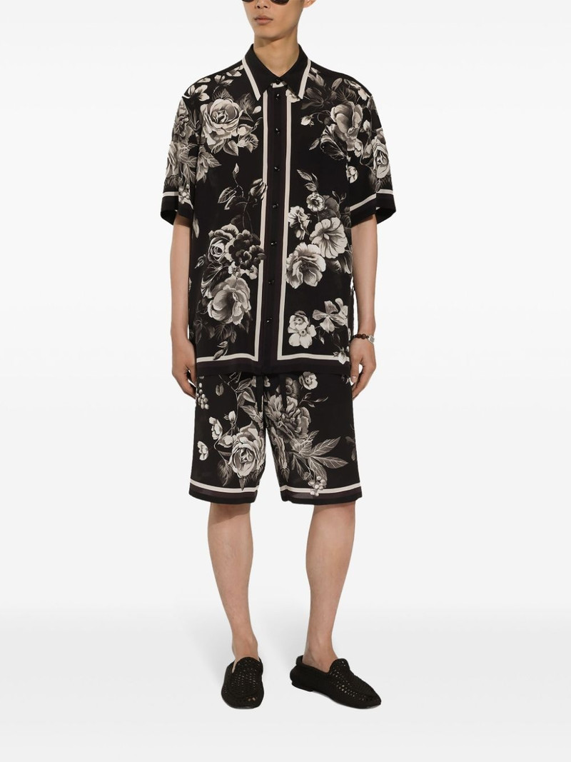 Dolce & Gabbana floral-print silk track shorts outlook