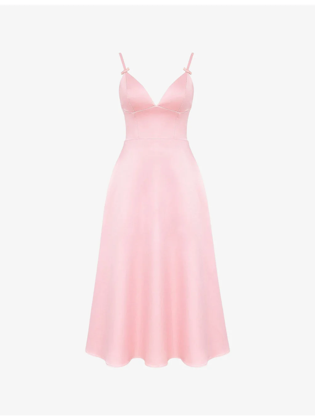 Tiffany bow tie-embellished satin midi dress - 1