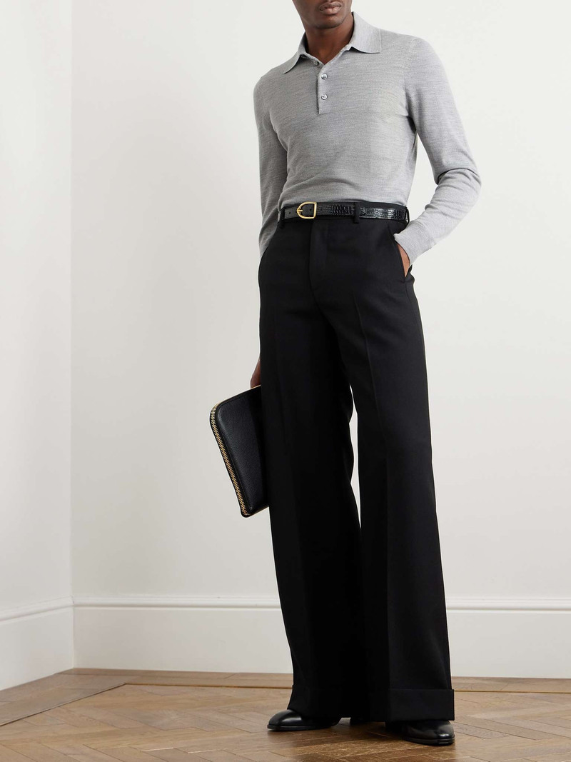 TOM FORD Slim-Fit Wool Polo Shirt outlook