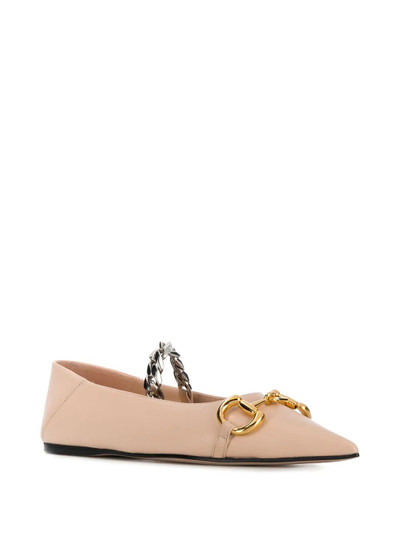 GUCCI Horsebit detail ballerina shoes outlook