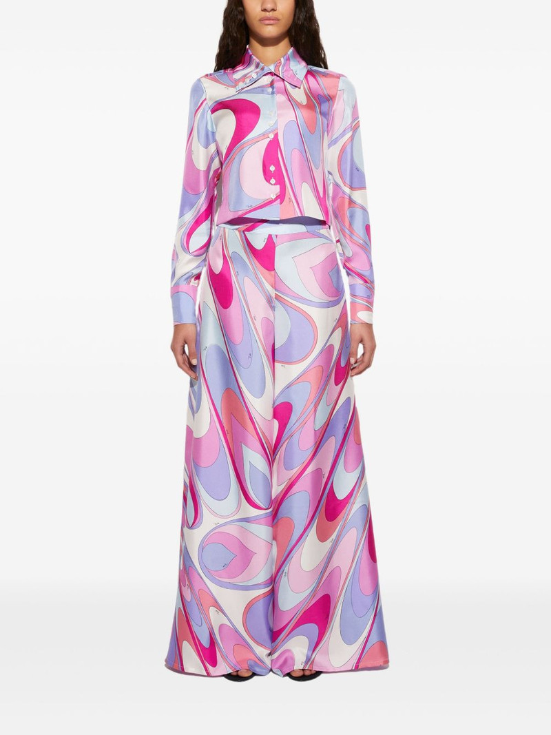 PUCCI onde-print silk-twill trousers outlook