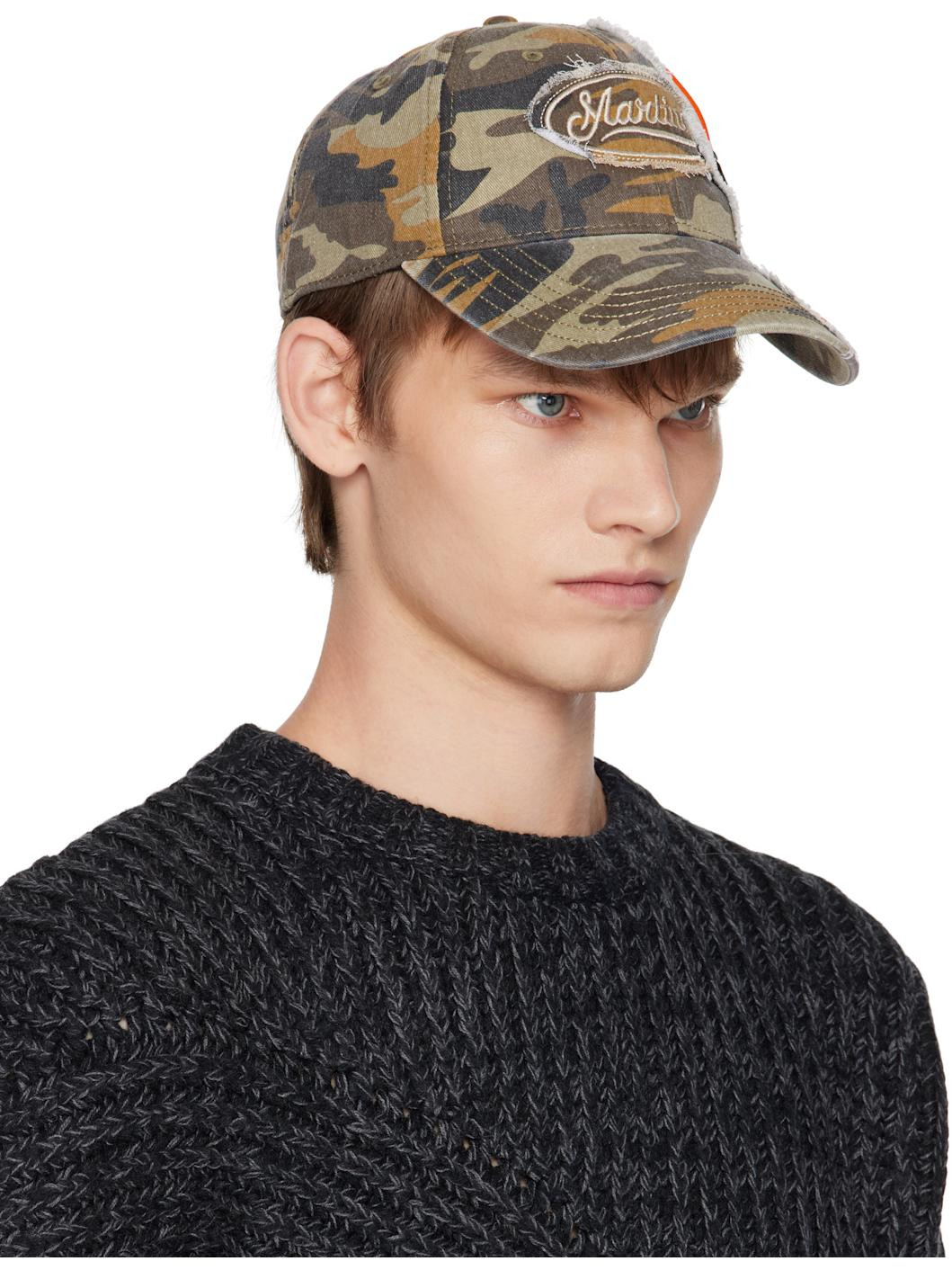 Khaki & Gray Collage Cap - 2