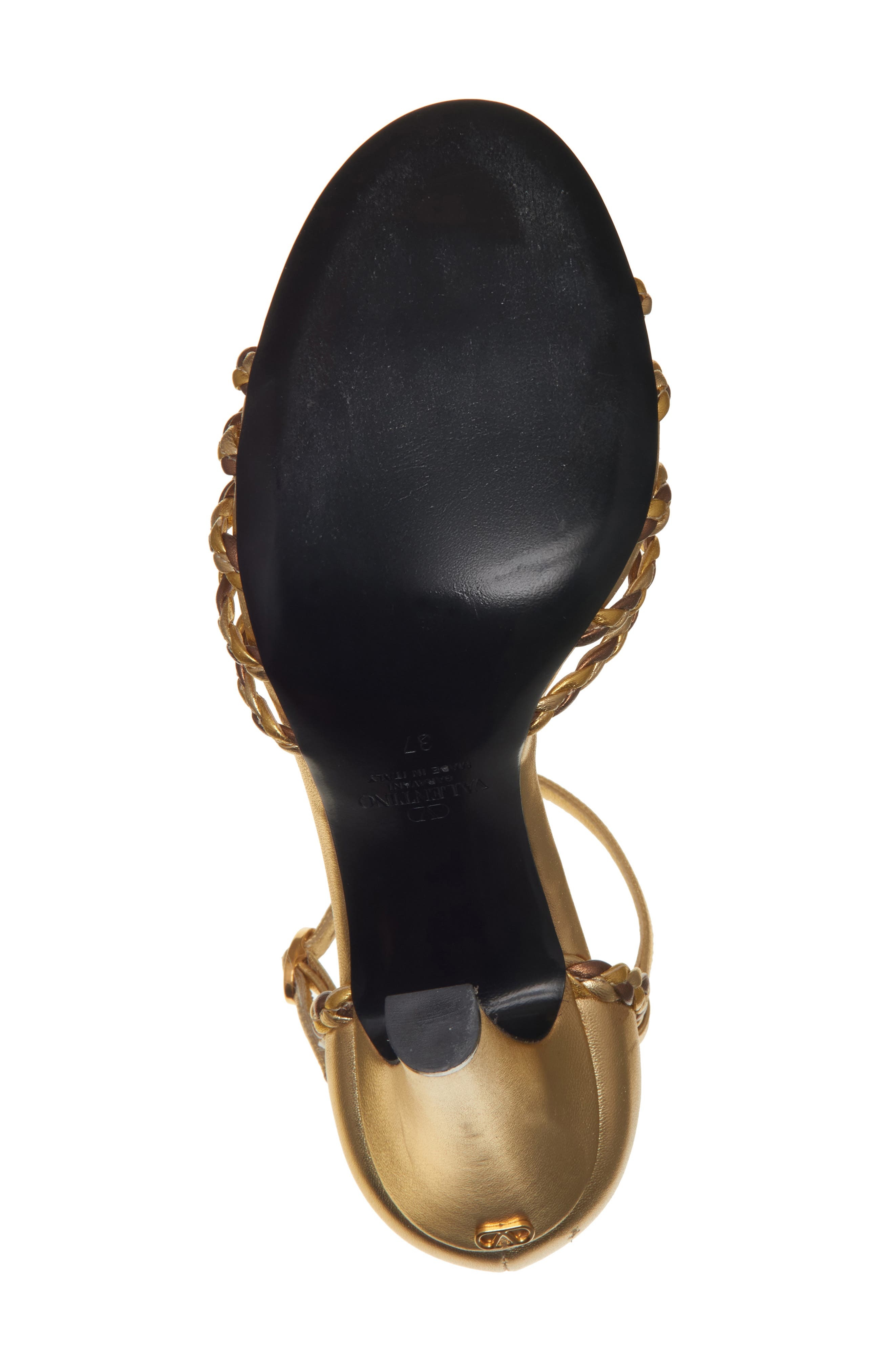 Valentino Garavani Hi Dolly Metallic Ankle Strap Sandal in Antique Brass at Nordstrom - 6