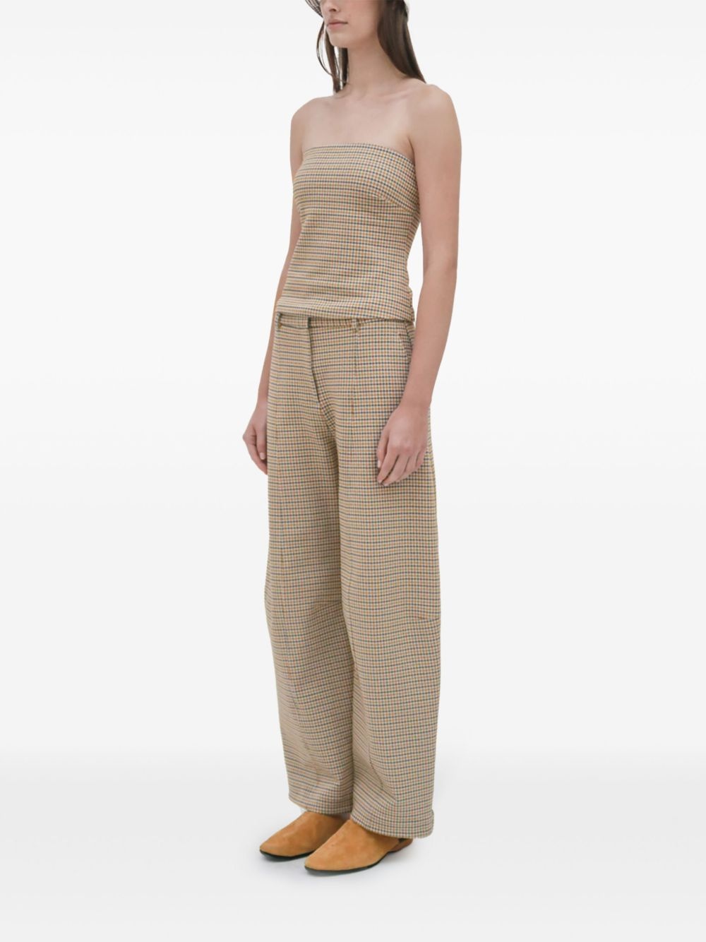 check-pattern trousers - 4