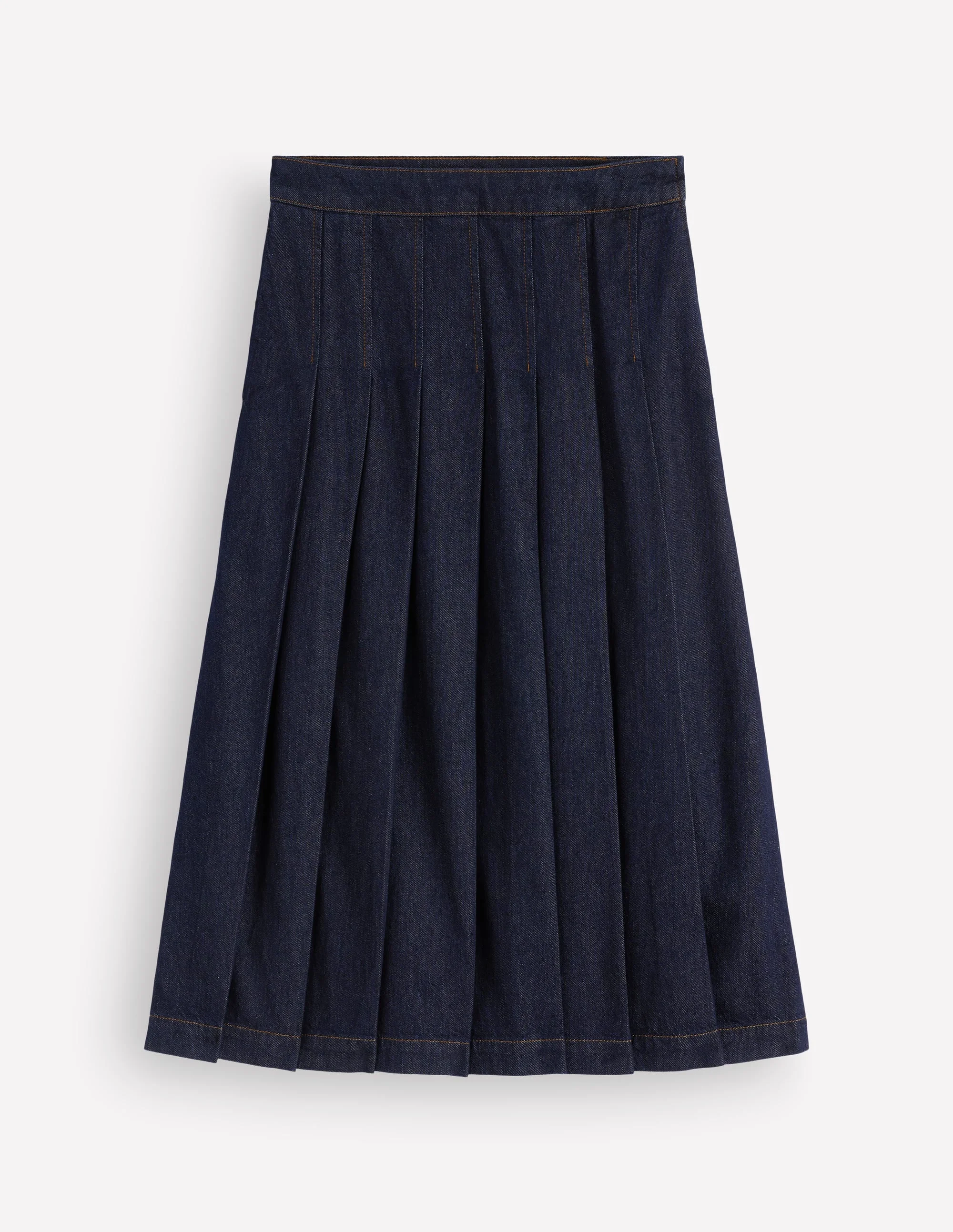 Aya Denim Midi Skirt-Indigo - 1