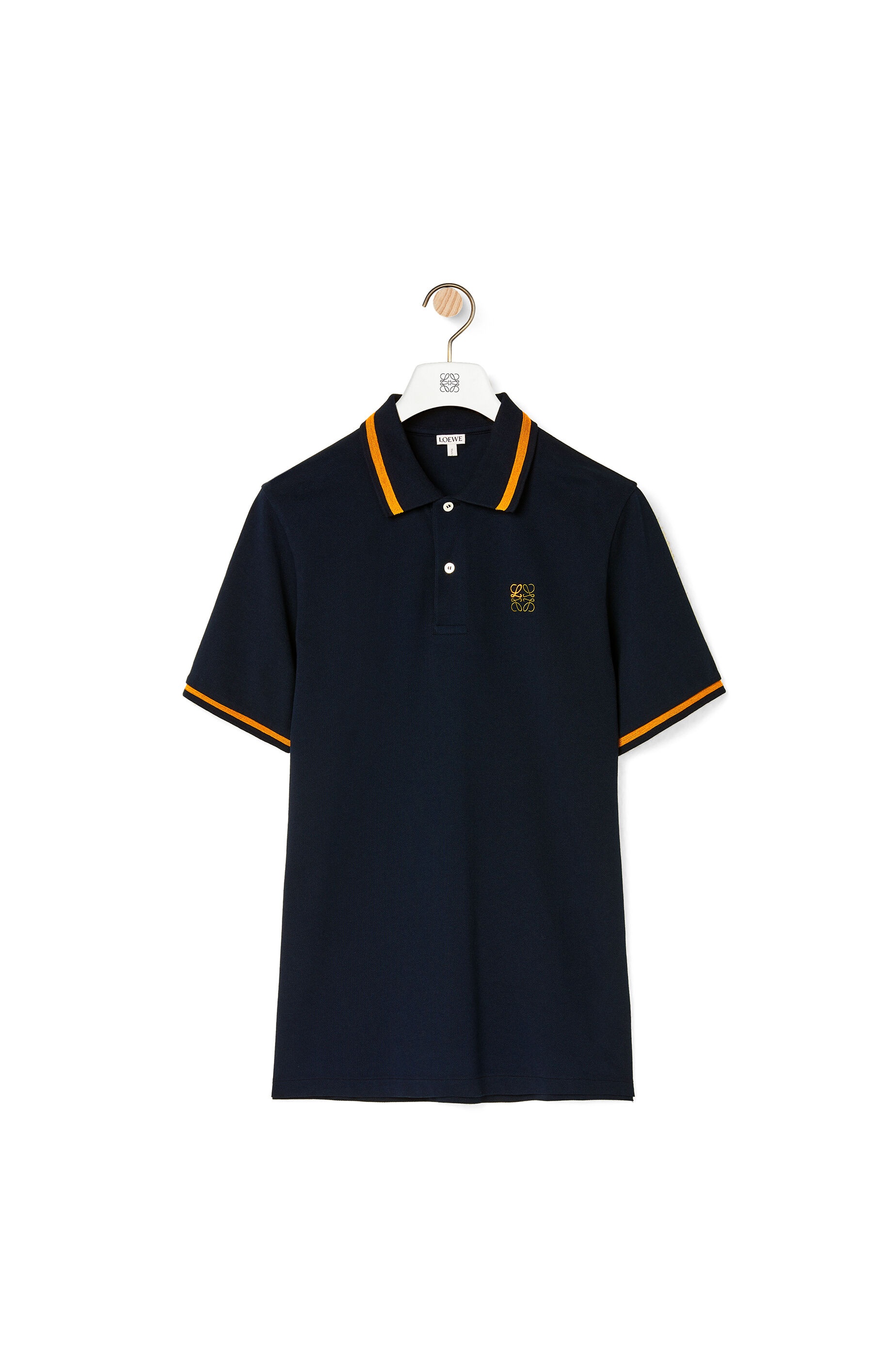 Anagram embroidered polo in cotton - 1