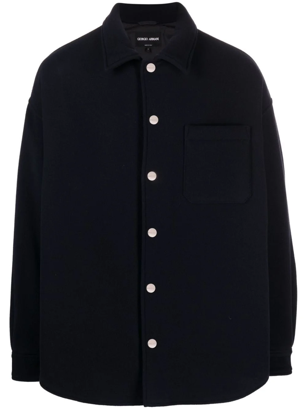felted virgin wool shirt jacket - 1
