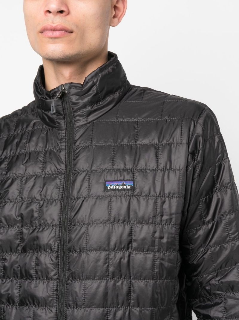 logo-patch padded jacket - 10