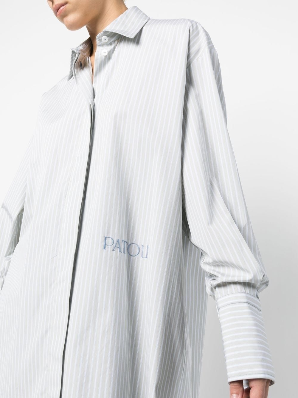 pinstripe mini shirt dress - 5