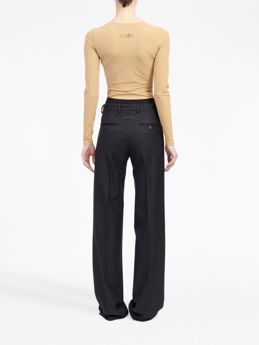 double-layer straight-leg trousers - 4