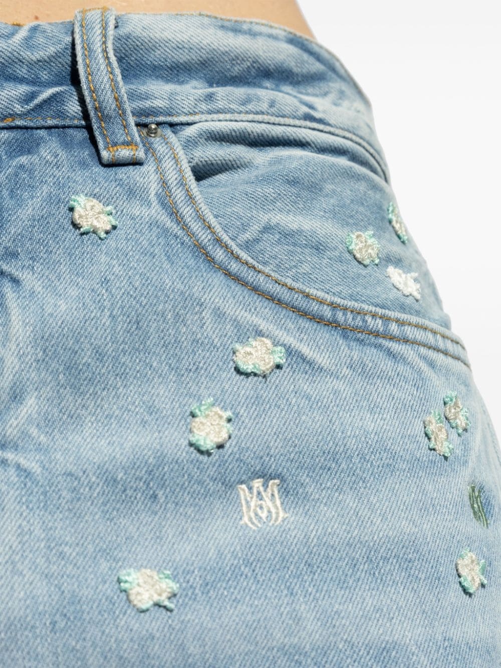 spot-appliquÃ©d straight-leg jeans - 5