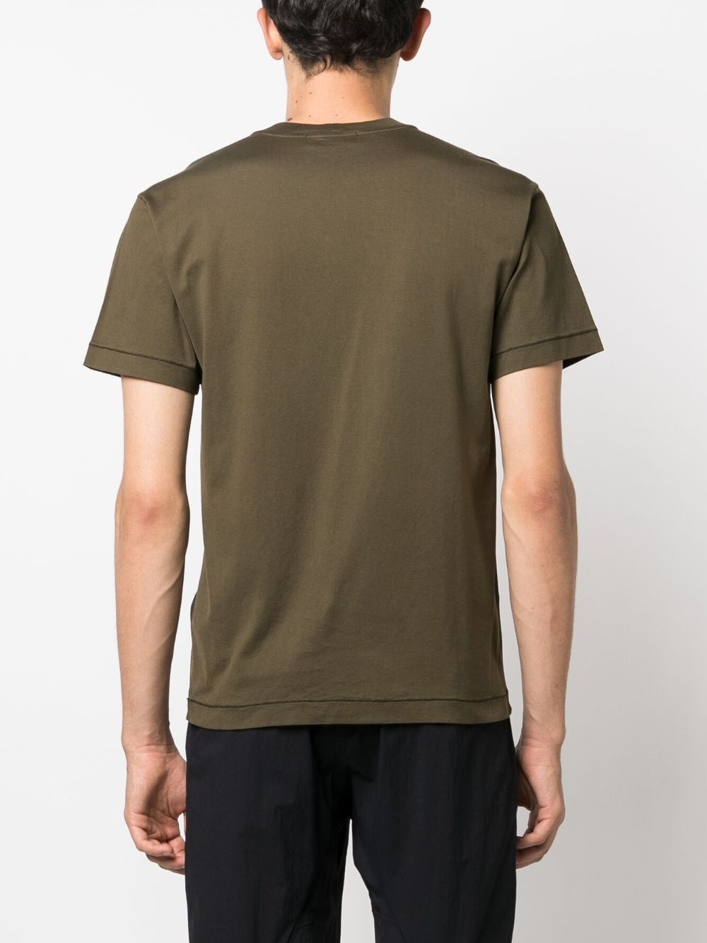 Compass-patch cotton T-shirt - 4