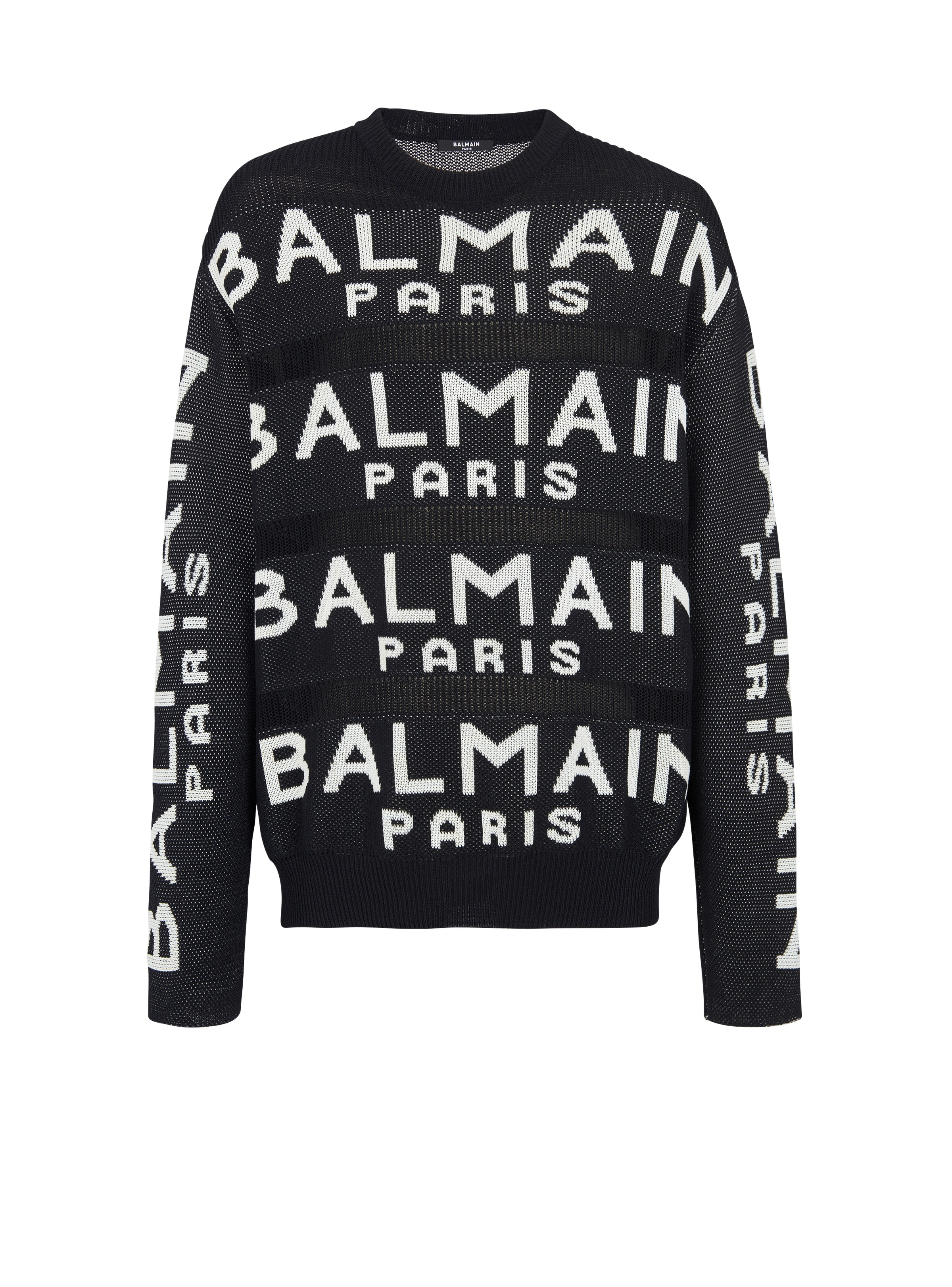 Knit jumper with Balmain logo - 1