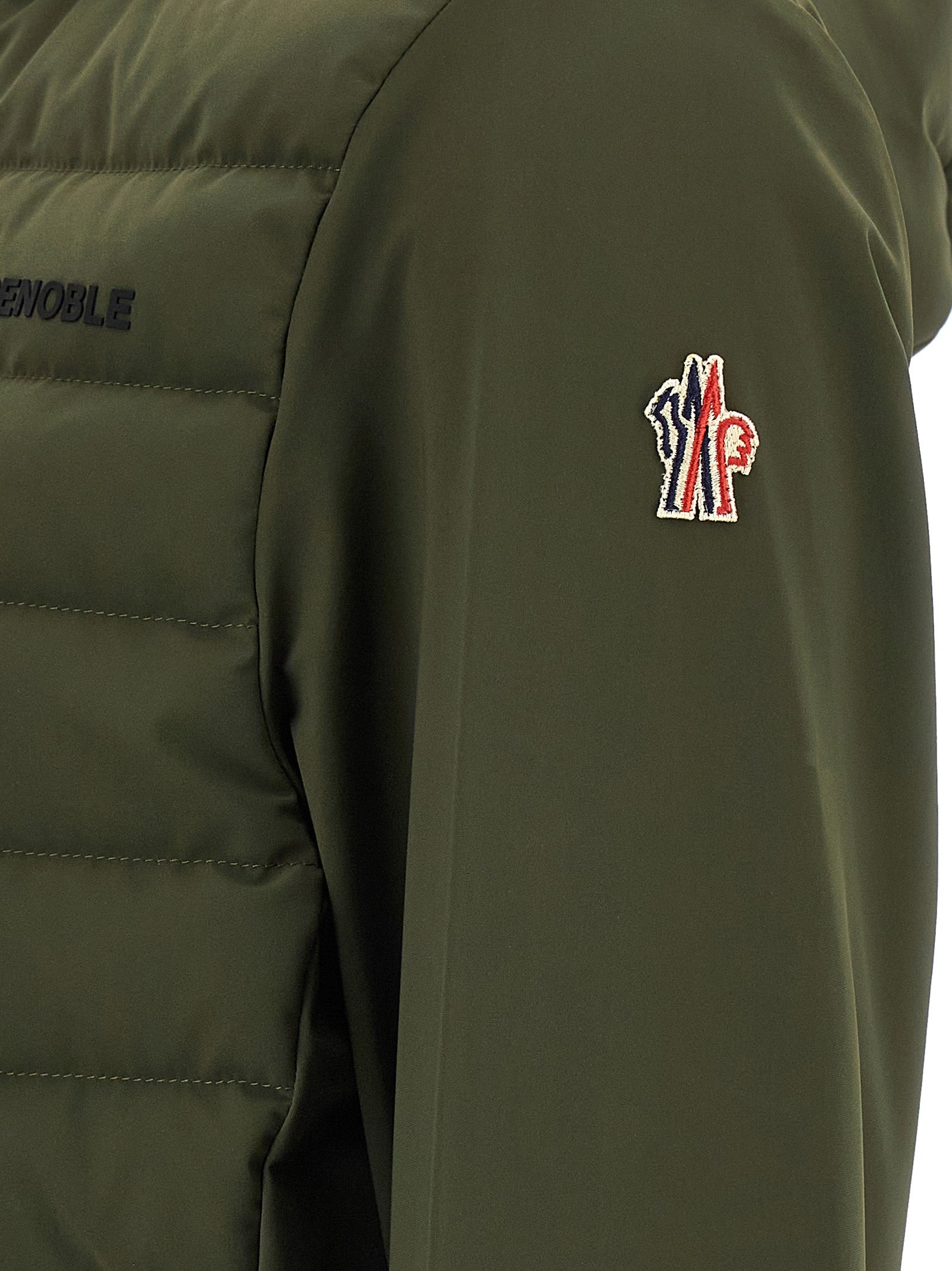 Silicone Logo Jacket Puffer Jackets Green - 4