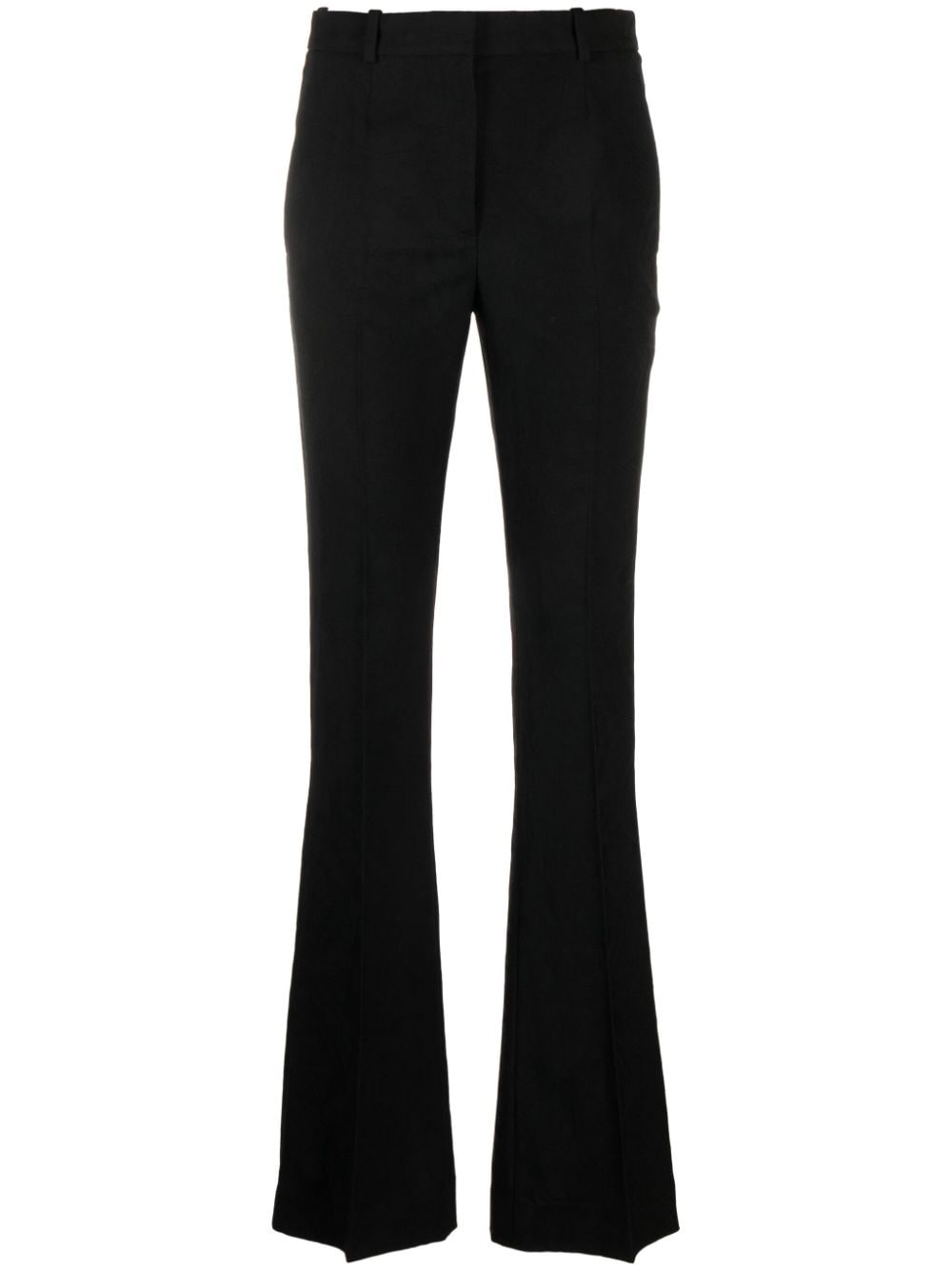 baroque-jacquard flared trousers - 1