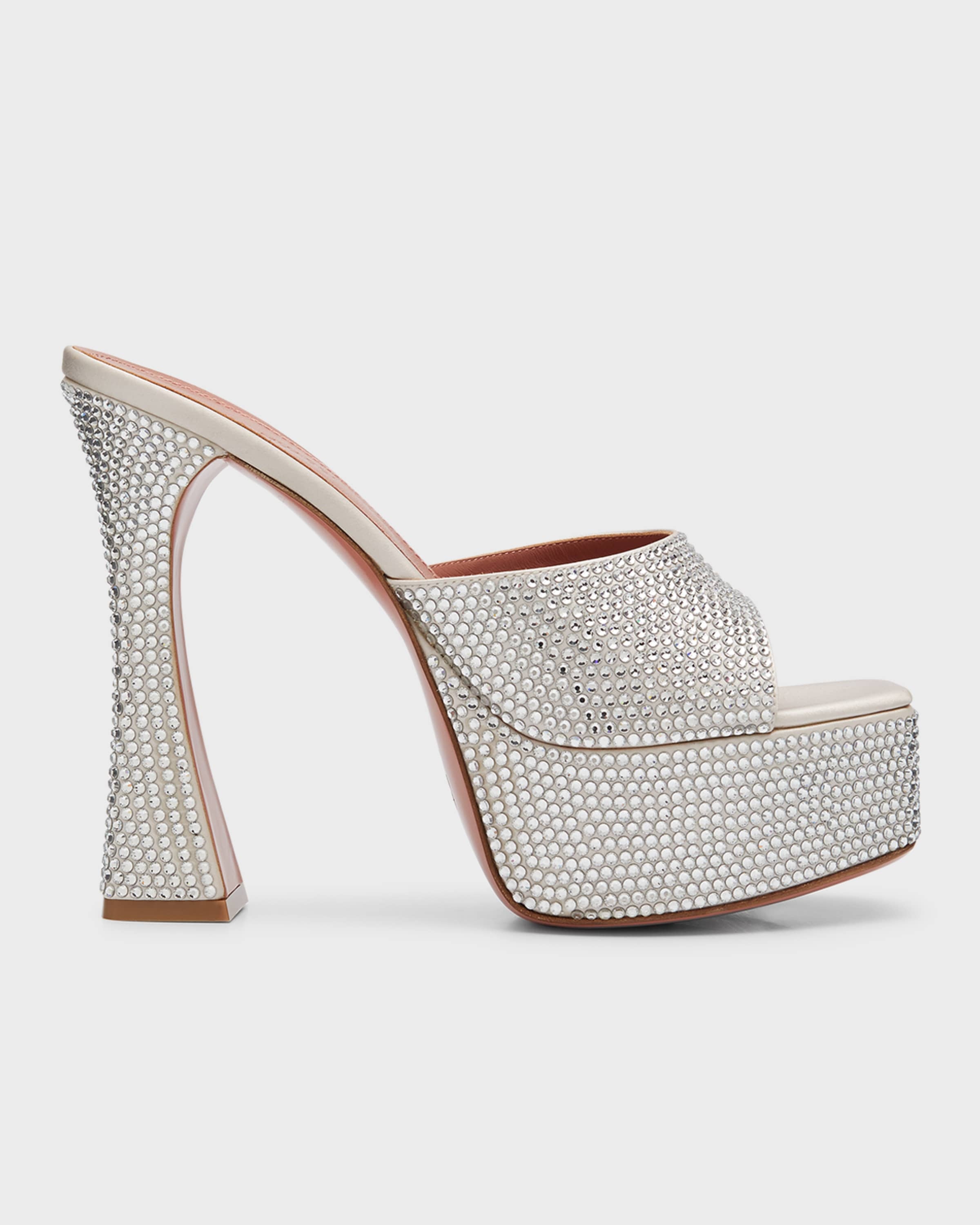 Dalida Crystal Slide Platform Sandals - 1