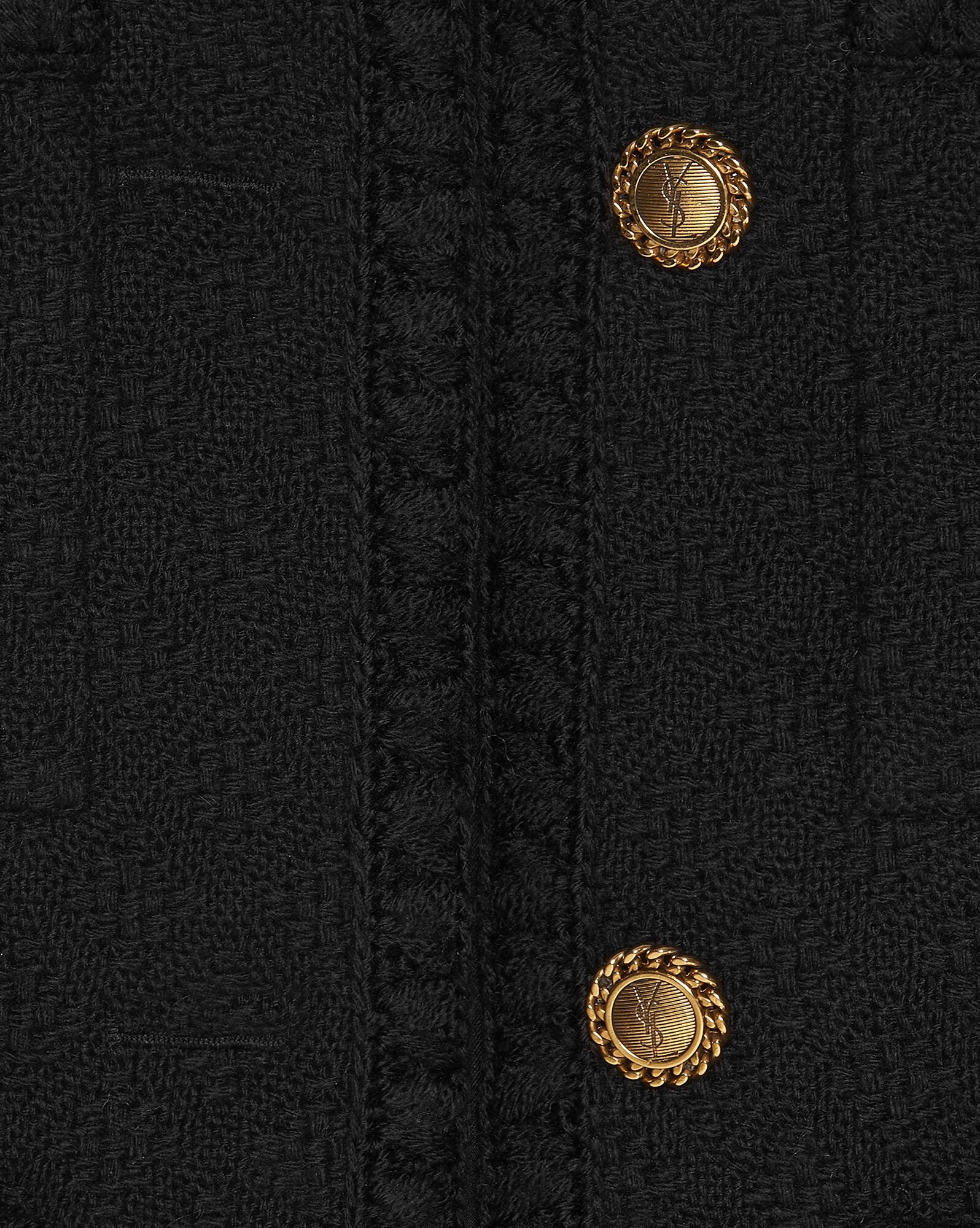 short jacket in diamond-embossed tweed - 3