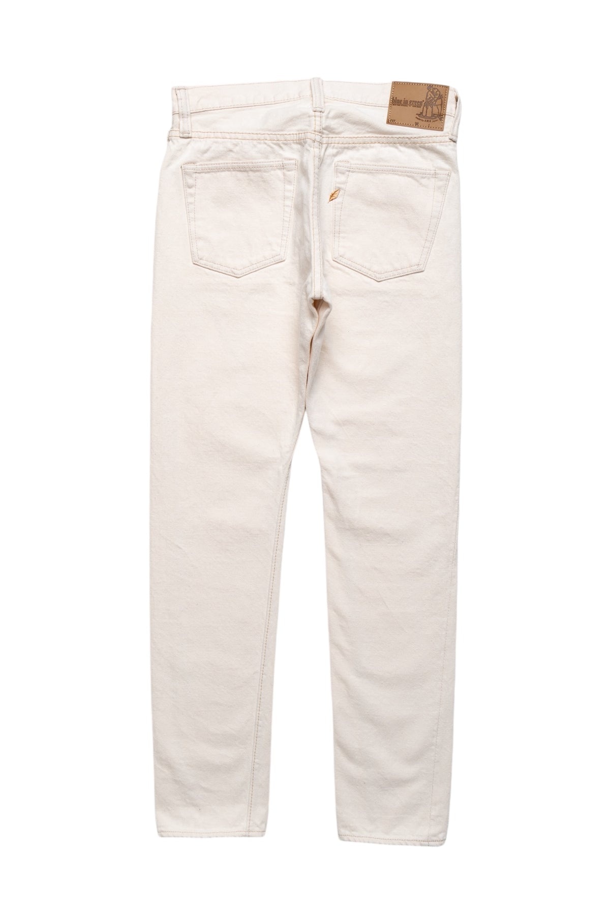 1172-2 14oz Ecru Selvedge 5 Pocket Pants Relax Tapered - 8
