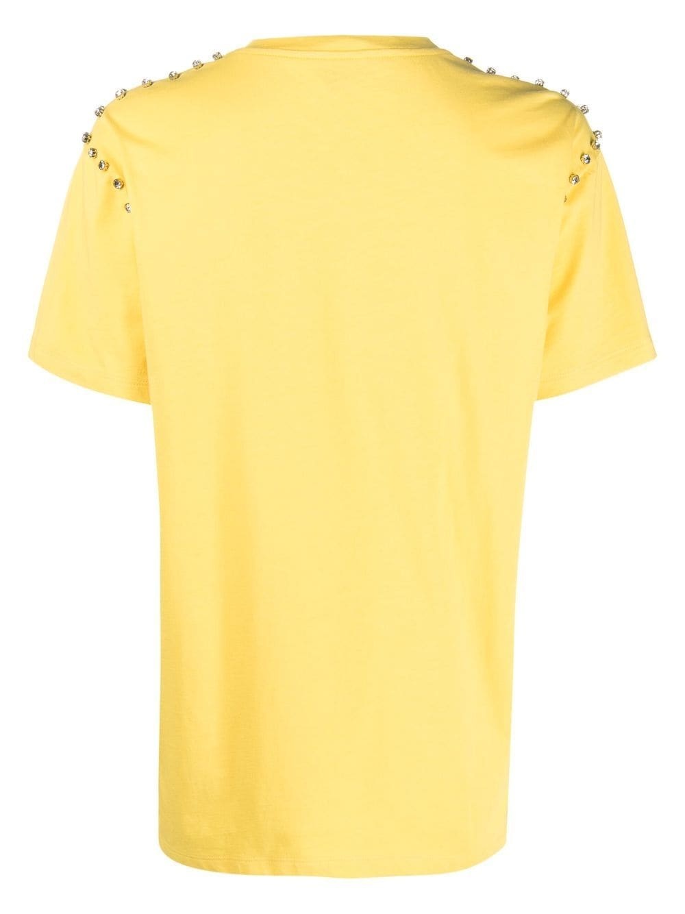 crystal-embellished logo-embroidered T-shirt - 2