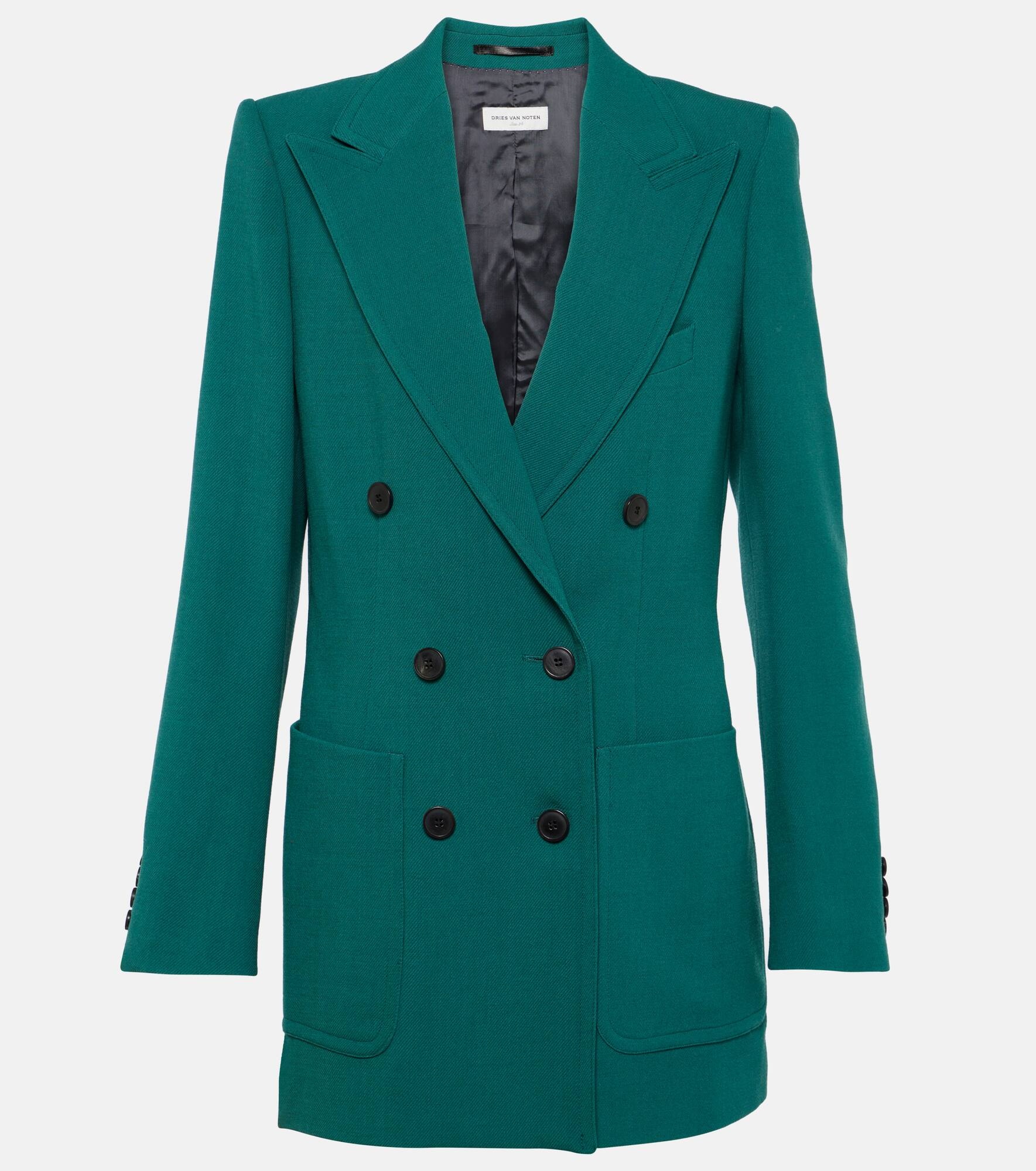 Wool gabardine blazer - 1