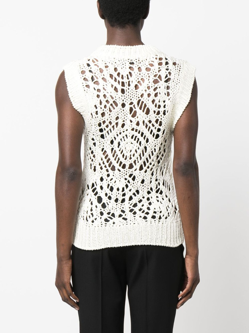 open-knit sleeveless silk top 4