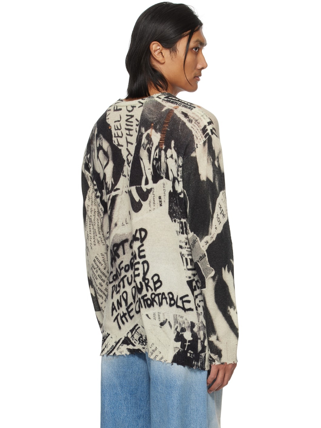 Off-White Newspaper Print Sweater - 3