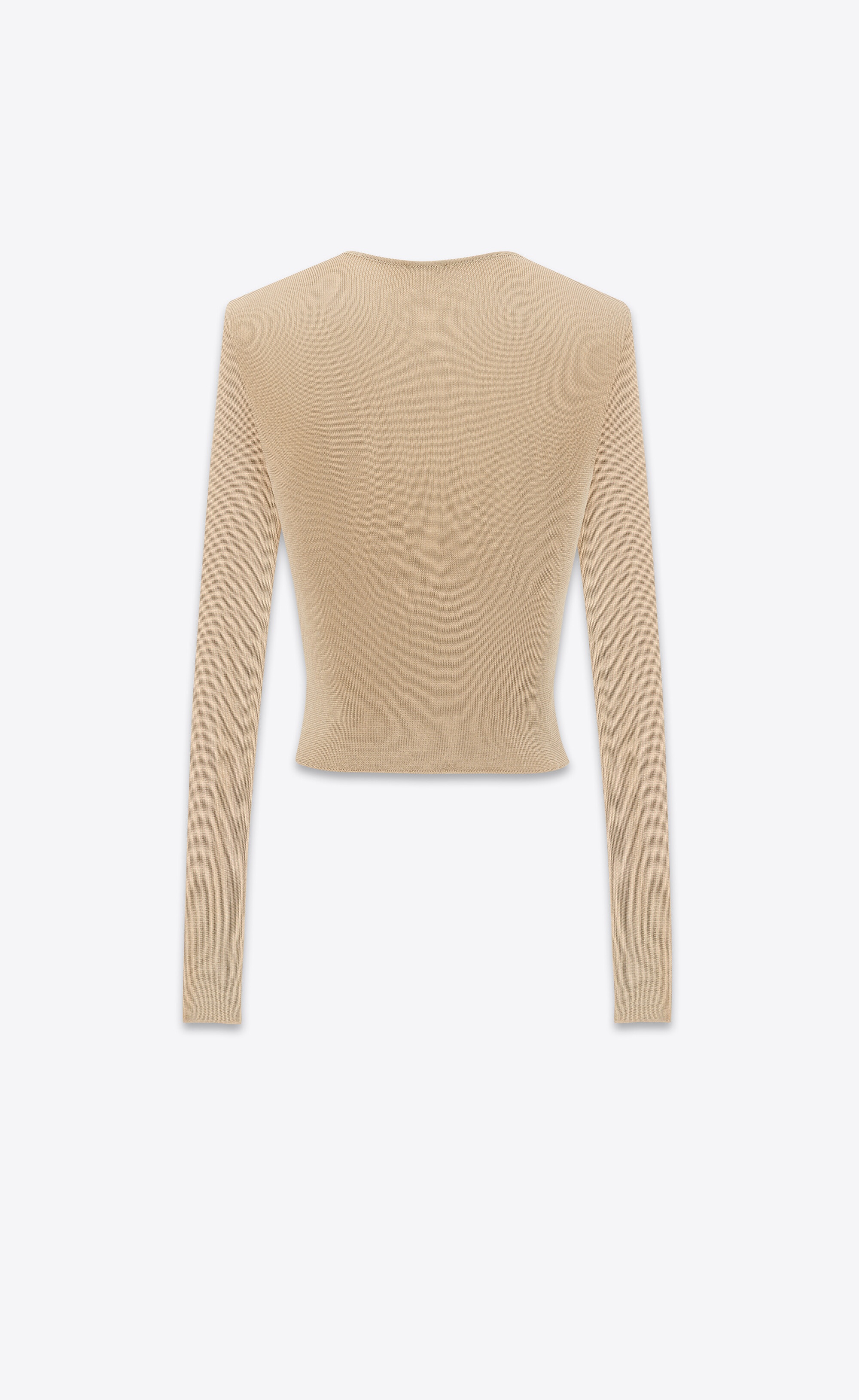 cropped top in ribbed viscose - 2