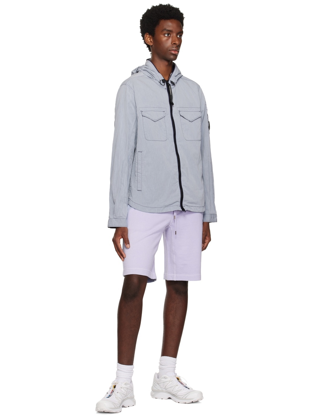 Purple Drawstring Shorts - 4
