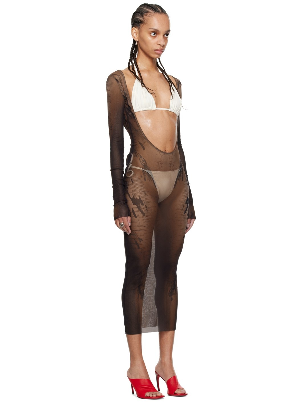 Brown Shayne Oliver Edition Midi Dress - 2