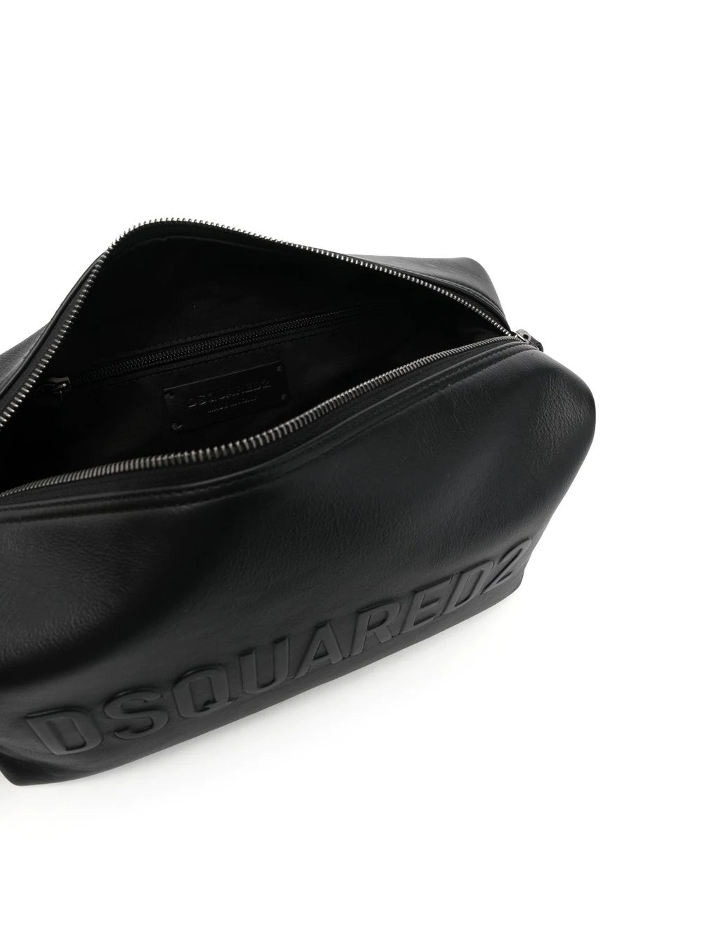 logo-embossed wash bag - 4