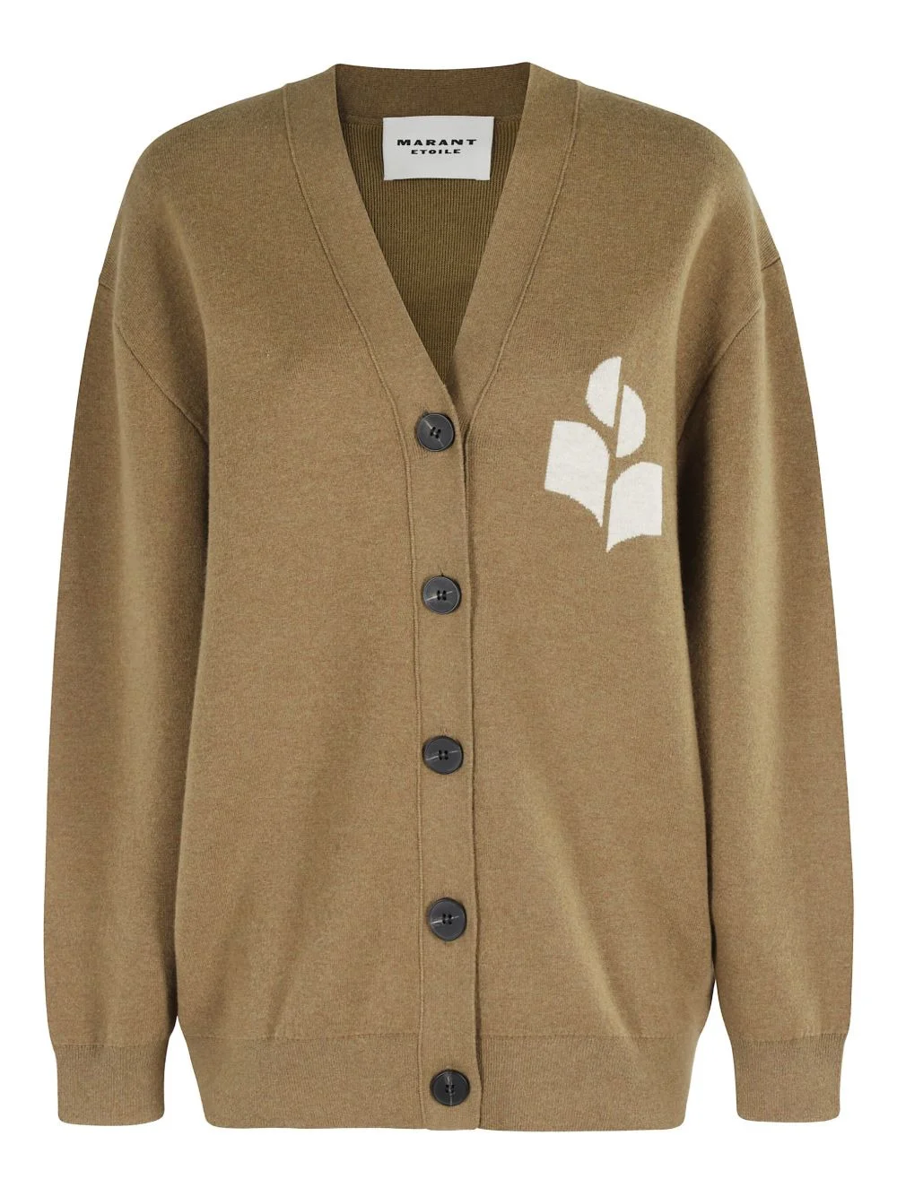 V-neck logo cardigan - 1